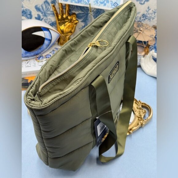 🆕 BARBOUR INTL 🧿 NWT Monaco Quilted Tote Bag, Envy Olive * SAMPLE * - Picture 9 of 16
